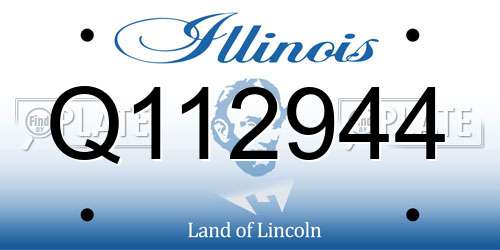 Q112944 Illinois License Plate