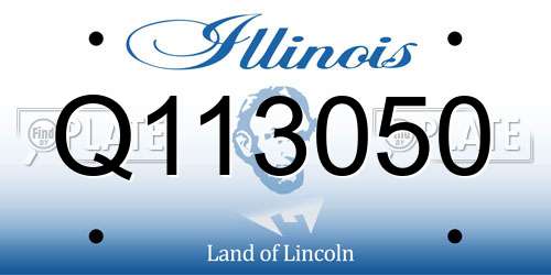 Q113050 Illinois License Plate