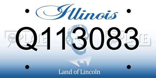Q113083 Illinois License Plate
