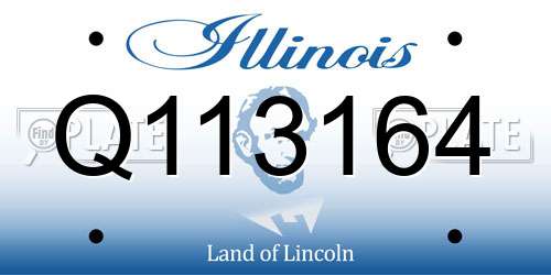 Q113164 Illinois License Plate