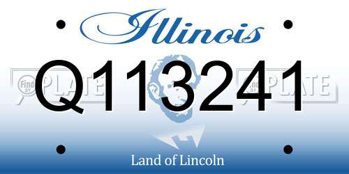 Q113241 Illinois License Plate