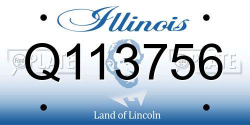 Q113756 Illinois License Plate