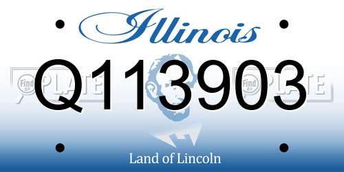 Q113903 Illinois License Plate