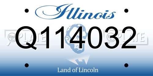 Q114032 Illinois License Plate
