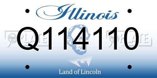 Q114110 Illinois License Plate