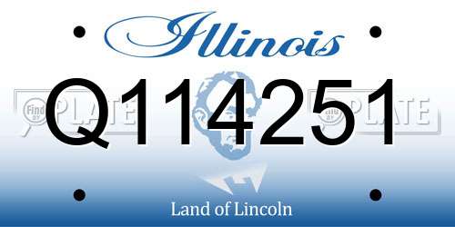 Q114251 Illinois License Plate