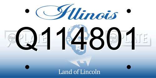 Q114801 Illinois License Plate