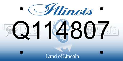 Q114807 Illinois License Plate