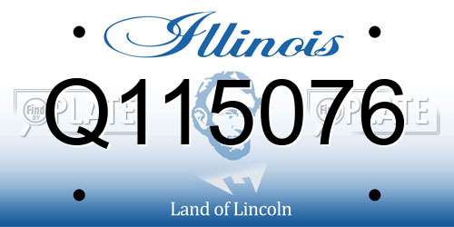 Q115076 Illinois License Plate