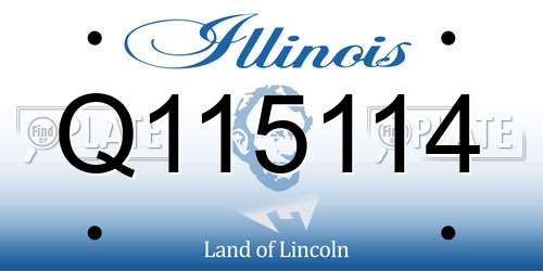 Q115114 Illinois License Plate