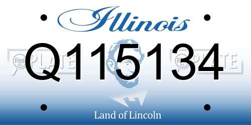 Q115134 Illinois License Plate