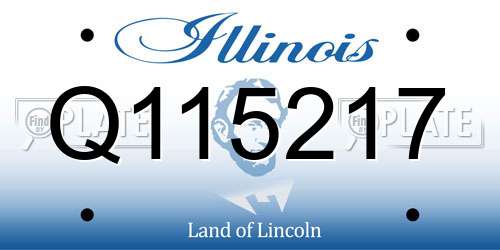 Q115217 Illinois License Plate