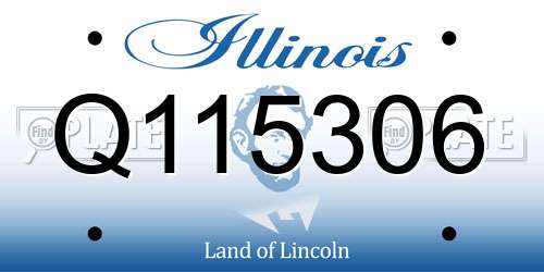 Q115306 Illinois License Plate