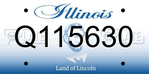 Q115630 Illinois License Plate