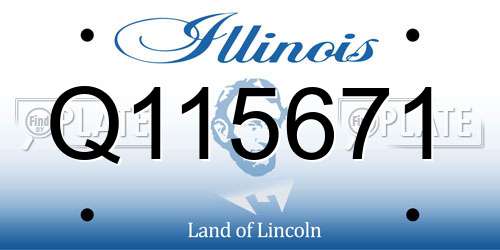 Q115671 Illinois License Plate