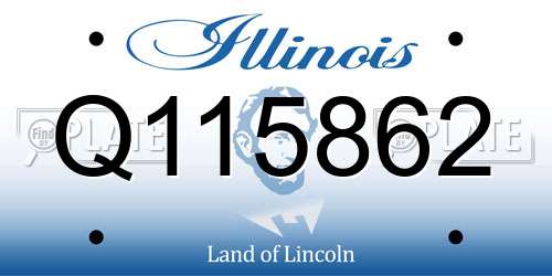 Q115862 Illinois License Plate