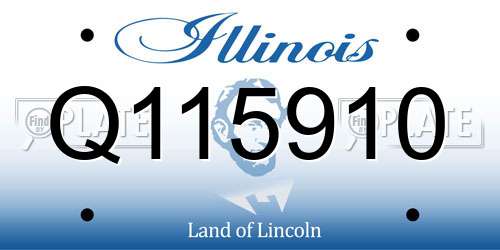 Q115910 Illinois License Plate