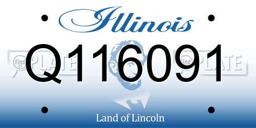 Q116091 Illinois License Plate