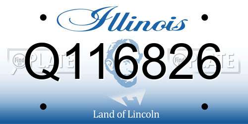 Q116826 Illinois License Plate