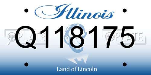 Q118175 Illinois License Plate