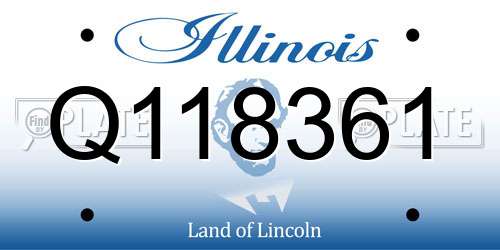 Q118361 Illinois License Plate