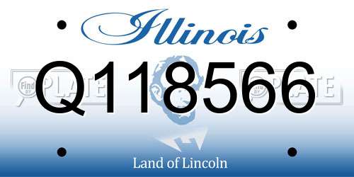 Q118566 Illinois License Plate