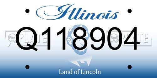 Q118904 Illinois License Plate