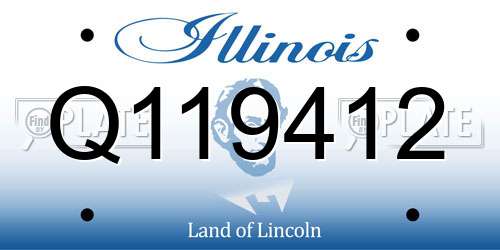 Q119412 Illinois License Plate