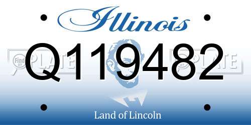 Q119482 Illinois License Plate
