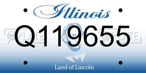 Q119655 Illinois License Plate
