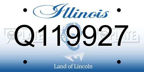 Q119927 Illinois License Plate