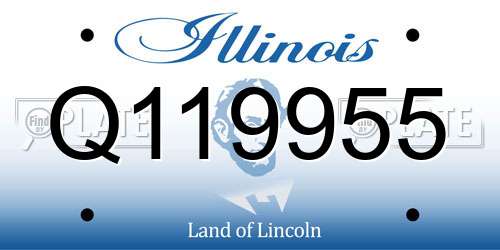 Q119955 Illinois License Plate
