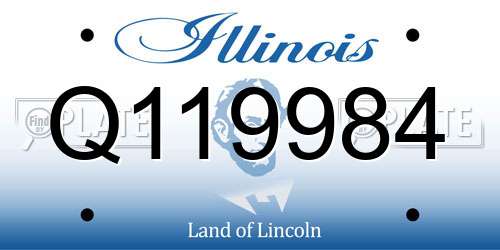 Q119984 Illinois License Plate