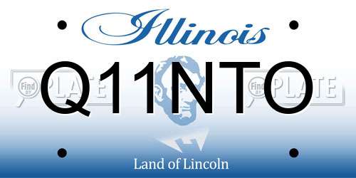 Q11NTO Illinois License Plate
