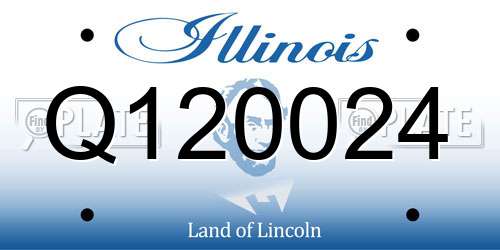Q120024 Illinois License Plate