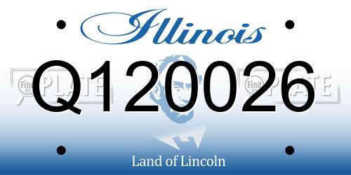 Q120026 Illinois License Plate