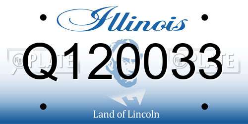 Q120033 Illinois License Plate