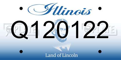 Q120122 Illinois License Plate