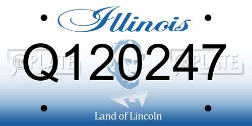 Q120247 Illinois License Plate