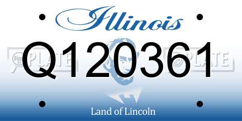 Q120361 Illinois License Plate