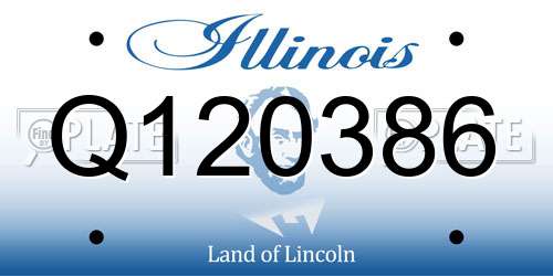 Q120386 Illinois License Plate