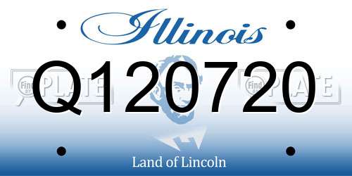 Q120720 Illinois License Plate
