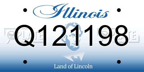 Q121198 Illinois License Plate