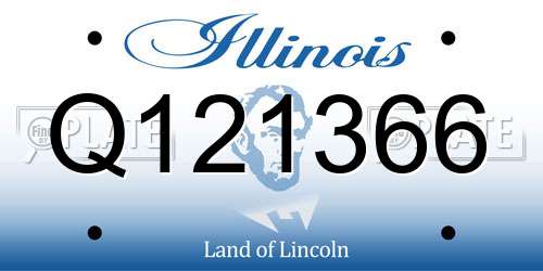 Q121366 Illinois License Plate