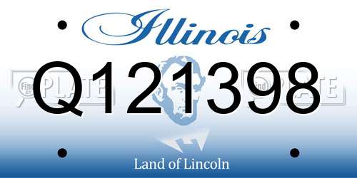 Q121398 Illinois License Plate