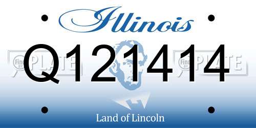 Q121414 Illinois License Plate