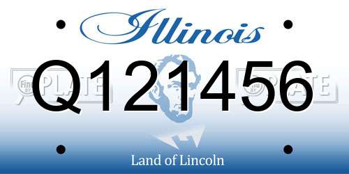 Q121456 Illinois License Plate