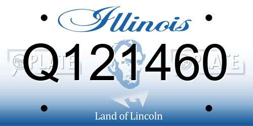 Q121460 Illinois License Plate