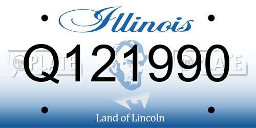 Q121990 Illinois License Plate