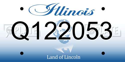 Q122053 Illinois License Plate